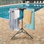 CozyNova Pool Towel Rack Outdoor – Adjustable 51-71 Inch Freestanding Pool Float Storage Rack with 6 Foldable Arms, for Towels & Swim Gear - Image 3