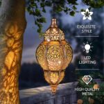 Solar Lanterns Outdoor Waterproof, Hanging Solar Lantern Garden Decor, Decorative Garden Lights for Yard, Patio, Lawn, Porch, Mother's Day Gifts (Moroccan) - Image 3