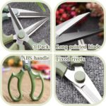 3Pcs Garden Flower Scissor,Floral Scissors Pruning Shears,Stainless Steel Flowers Scissors with Comfortable Grip Handles,Premium Garden Clippers for Flower Arrangement,Gardening Tool - Image 5