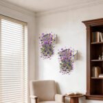 Artificial Fake Flowers Plants for Outdoor Spring Summer Decoration, 2 PCS Faux Silk Daisy Flowers No Fade UV Resistant Realistic for Outside Home Planter Porch Patio Balcony Yard Decor (Purple) - Image 5