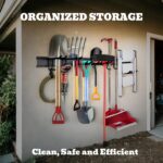 SEDY 64" Heavy Duty Garage Storage Tool Organizer Wall Mount - Tool Rack with Adjustable Hooks, Anti-Rust, 300lbs Capacity - Easy Installation (4 Racks, 10 Hooks, 3 Straps) - Image 3