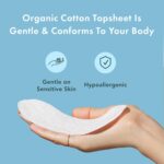 Rael Panty Liners for Women, Organic Cotton Cover - Daily Pantiliners, Light Absorbency, Unscented, Chlorine Free (Micro Thin, 140 Count) - Image 5