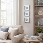 TideAndTales Blue Seashells and Starfish (Framed Set of 3) Coastal 3D Wall Art, Beach Wall Decor for Bathroom or Coastal Bedroom, Ocean Inspired Seaside Decorations for Home or Beach House (7"x7") - Image 4