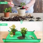 39.5" X 31.5" Large Repotting Mat for Indoor Plants Transplanting and Dirt Control Portable Potting Tray Plant Gifts for Plant Lovers Gardening Gifts for Women & Men - Image 4