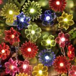 Fairy Lights Decorative Flower Lamp -Waterproof Battery Operated String Lights 7ft 20LED Indoor Outdoor- Floral Décor Flower String Lights Garden Wreath Fence Bathroom Office Home Decor - Image 4