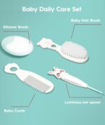 Baby Healthcare and Grooming Kit, Safety Newborn Nursery Baby Care Kit, with Hair Brush Comb, Nail Clipper, Thermometer, Pacifier Clip, Baby Registry Search, Baby Girl Boy Newborn Essentials - Image 3