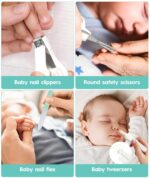Baby Healthcare and Grooming Kit, Safety Newborn Nursery Baby Care Kit, with Hair Brush Comb, Nail Clipper, Thermometer, Pacifier Clip, Baby Registry Search, Baby Girl Boy Newborn Essentials - Image 4
