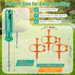 Universal Sprinkler Tool Kit, Rotor Adjustment Tool Set with Pull Up Screwdriver & 3 Rotor Keys, Compatible with Hunter & Compatible with Rain Bird, Arc Radius Distance Control(Green and Orange) - Image 3