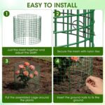 10 Pack Plant Protectors from Animals | 30PCS 13"x13" Metal Wire Mesh Garden Plant Cages for Gardening Supplies | Chicken Wire Cloche Plant Protectors for Rabbits Chickens Ducks - Image 4