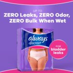 Always Discreet Adult Diapers for Women, Incontinence Underwear, Postpartum Essentials, Disposable Briefs, Max Absorbency, Bladder Leak Protection, Large, 28ct - Image 4