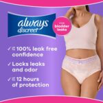 Always Discreet Adult Diapers for Women, Incontinence Underwear, Postpartum Essentials, Disposable Briefs, Max Absorbency, Bladder Leak Protection, Large, 28ct - Image 5