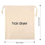 Hair Dryer Bags Drawstring Bag Container Hairdryer Bag for travel bathroom (Black) - Image 3