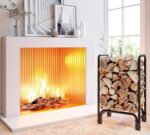 Kingson Firewood Rack Log Holder for Indoor Outdoor Fireplace Black Detachable Firewood Storage Log Storage Holder - Image 4