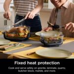 Ninja Crispi Air Fryer, Microwave, Freezer & Dishwasher Safe, Non Toxic Glass Portable Cooking System, 4 QT & 6 Cup Glass Containers with Storage Lids, Easy Meals, Air Fry, Bake, Blue (Renewed) - Image 3