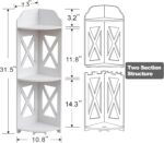 J JINXIAMU Corner Shelf Stand, Storage Organizer Great for Bathroom, Corner Shelf Perfect for Small Space,Waterproof Stand Also Use for Toilet Paper Stand,White - Image 3