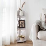 J JINXIAMU Corner Shelf Stand, Storage Organizer Great for Bathroom, Corner Shelf Perfect for Small Space,Waterproof Stand Also Use for Toilet Paper Stand,White - Image 5