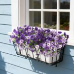 INQCMY Fake Artificial Pansy Flowers for Outdoor, Faux Silk Pansies Flower 12 Pcs Spring Summer Decoration, UV Resistant Fake Plants for Outside Planter Porch Yard Patio Home Decor(Double Purple) - Image 4