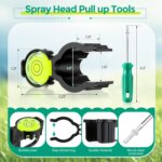 Sprinkler Head Tool Compatible with Rain Bird, 2 Pcs Hold Up Tools with Bubble Level and Sprinkler Spray Head Rotor Adjustment Tool, Rotor Sprinkler Tools for Lawn Irrigation System Repair - Image 3