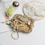 Funly mee Small Antique Trinket Dish Vintage Gold Metal Jewelry Tray, Ring Holder-5.3 x 3.5 x 1.2 inches - Image 3