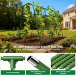Cucumber Trellis for Raised Bed, U-Shape Garden Arch Metal Support for Climbing Plants, Metal Arch Plant Support Vegetables Trellis, Plant Support for Vine Outdoor (Green, 47*30*47inch(L*W*H)) - Image 4
