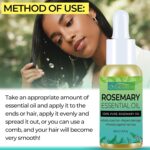 Orientfashion Organics Rosemary Hair Oil for Hair, Pure Natural Rosemary Essential Oils - Damaged Hair Care & Split Ends & Dry Scalp Treatment (2 Fl Oz, Rosemary Oil) - Image 6