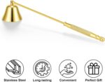 Vaincre Stainless Steel Candle Snuffer - Gold Candle Extinguisher with Long Handle, Decorative Snuffer Accessory for Putting Out Wick Flame Safely - Image 3