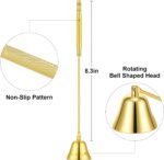 Vaincre Stainless Steel Candle Snuffer - Gold Candle Extinguisher with Long Handle, Decorative Snuffer Accessory for Putting Out Wick Flame Safely - Image 4