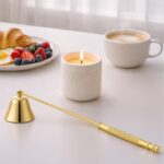 Vaincre Stainless Steel Candle Snuffer - Gold Candle Extinguisher with Long Handle, Decorative Snuffer Accessory for Putting Out Wick Flame Safely - Image 5