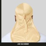 2 Pieces Luxury Silky Durag for All Hair Types, Men & Women Satin Premium Durag (Black & Gold, One Size) - Image 3