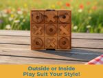 BSIRI Wooden Tic Tac Toe Game Coffee Tabletop XO Blocks Ideal for Family Living Room Games Night for Adults for Desk Decor and Unique Wood Gifts for All Occasions 5.5 Inch - Image 5