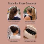 Kitsch Nylon Hair Ties No Damage - Stretchable Hair Bands for Strong All-Day Hold, Ponytail Holders | Hair Accessories for Girls | Ideal Gifts for Women & Mothers Day Gifts For Mom - Black, 12 Pcs - Image 4