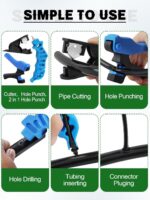3PCS Drip Irrigation Tubing Hole Punch Cutter Tool Set, 2-in-One Drip Irrigation Hole Punch Drip Tube Hole Punch Fitting Insertion Tool Irrigation Sprinkler Hose Cutter For PE Pipe 16 20mm - Image 5