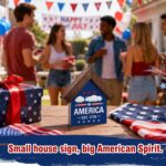 MBL 4th of July Independence Decorations - Patriotic USA America Independence Day Memorial Day 250th 250 Years Anniversary Merchandise No Kings Wood Sign, Fourth of July Table Home Indoor Decor - Image 4