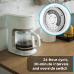 GE 24‑Hour Mechanical Outlet Timer Switch, Dual Grounded Plug‑in Control for Indoor Lighting, Lamps, Christmas Trees, Fans and Small Appliances (2 Pack), 46211 - Image 4