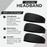 COLD FACTOR Cooling Headband for Women and Men – UPF 50+ Advanced Evaporative Comfort, Instant Cooling Sweatband for Outdoor Sports, Fitness, Yoga, Hiking, Running, and Workout - Image 3