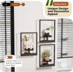 Bamworld Hanging Planters for Indoor Plants Wall Decor Living Room Plant Stand Indoor Wall Planters Plant Hanger Window Plant Shelves 3 Pack for Outdoor Entryway - Image 4