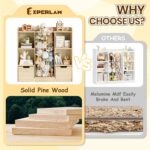 Toy Storage Organizer with Stuffed Animal Storage, Solid Pine Wooden Toy Organizer & Stuffed Animal Zoo, 4 Cubes Shelf with 2 Movable Drawers, 4 -in-1 Book Shelf for Kids Room, Playroom, Nursery - Image 7