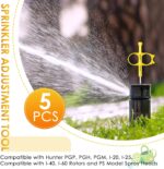 5 Pack Rotary Sprinkler Tool Compatible with Hunter PGP Ultra Sprinkler Head Rotor Adjustment Tool, Spray Head Key Adjustment Wrench for Lawn Irrigation System Repair - Image 3
