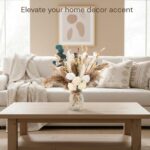 100pcs Artificial Flowers Arrangement With Vase Included, Dining Table Centerpiece Decorations, Fake Flowers in Vase, Dried Pampas Grass Floral Centerpieces, Coffee Table Decor, Centro de Mesa - Image 3
