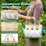 Gardening Tools 10-Piece, Heavy Duty Garden Tool Set with Fashion and Durable Garden Tools Organizer Handbag, Rust-Proof Gardening Hand Tools Weeding Kit, Ideal Gardening Gifts for Women - Image 3