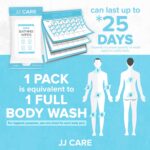 JJ CARE Body Wipes for Adults Bathing - Pack of 25 Shower Wipes For Adults Rinse Free, 200 Count Disposable No Rinse Disposable Washcloths, Waterless Body Wash for Elderly - Image 4