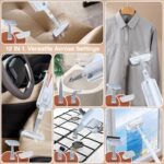 Steam Mop with Detachable Handheld Steam Cleaner, 10-in-1 Multi Accessories, Quick 10s Heat, 350ml and 2-Level Steamer for Cleaning Floor, Carpet, BBQ Grill, Tile, and Grout, Light White - Image 4