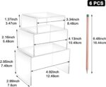 Cerpourt 2 Sets Acrylic Display Risers(3",4",5") Clear Product Stand,Cupcakes Holder Dessert Transparent Showcase Stands, Candy Bar Risers, Lifts for Figures - Image 3