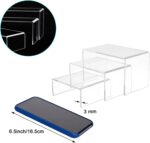 Cerpourt 2 Sets Acrylic Display Risers(3",4",5") Clear Product Stand,Cupcakes Holder Dessert Transparent Showcase Stands, Candy Bar Risers, Lifts for Figures - Image 4