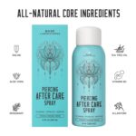 BASE LABORATORIES Piercing Aftercare Spray 4oz | Saline Spray for Piercings | Ear Piercing Cleaner Spray | Saline Solution for Piercings | Piercing & Keloid Bump Removal for Ears, Belly Nose Piercings - Image 3