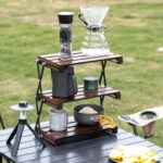 3-Tier Compact Storage Rack - Lightweight,Camping Shelves, Lightweight Compact for Outdoor Picnic，Foldable Storage Shelves Portable Folding Camping Table with Storage - Image 3