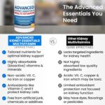 Advanced Kidney Essentials Multivitamin. Kidney Support Supplement for Complete Kidney Health. Kidney Health Supplement with Renal Vitamins 90 Caps - Image 5