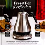 Gooseneck Electric Kettle with Temperature Control - 0.8L Stainless Steel & BPA Free Plastic - Custom Temp Presets for Teas & Coffee - Keep Warm Option - Image 3