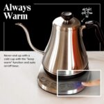 Gooseneck Electric Kettle with Temperature Control - 0.8L Stainless Steel & BPA Free Plastic - Custom Temp Presets for Teas & Coffee - Keep Warm Option - Image 4