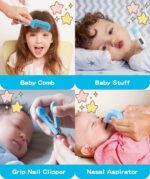 Baby Healthcare and Grooming Kit, Portable Baby Safety Care Set, Baby Essentials kit for Newborn (Blue 20 in 1) - Image 5
